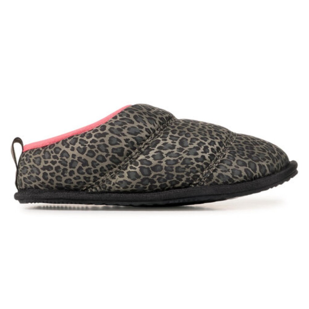 Sorel Women's Tan Black Bordega Run NL3725-365 Leopard Puffer‎ Slipper Size 10